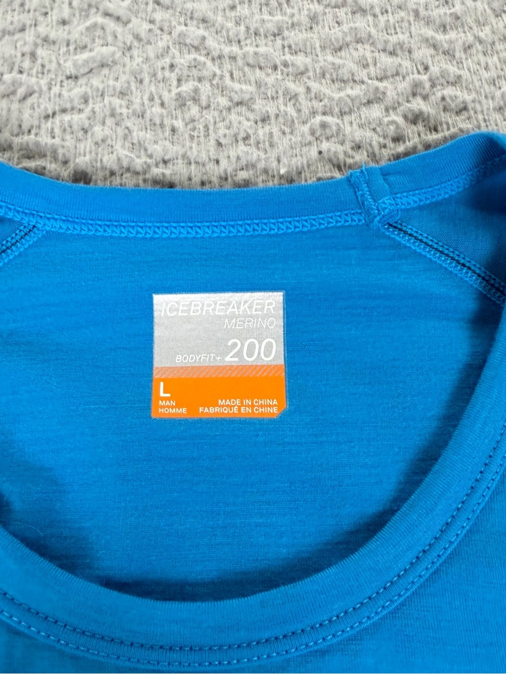 Icebreaker Merino Wool Bodyfit 200 Pullover Mens Large Blue Long Sleeve Outdoors - Picture 7 of 10